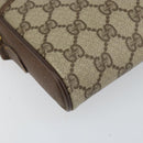 GUCCI GG Supreme Web Sherry Line Bag PVC Beige Gold 116 02 089 Auth 152741-15