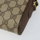 GUCCI GG Supreme Web Sherry Line Bag PVC Beige Gold 116 02 089 Auth 152741-16