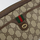 GUCCI GG Supreme Web Sherry Line Bag PVC Beige Gold 116 02 089 Auth 152741-18