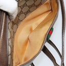 GUCCI GG Supreme Web Sherry Line Bag PVC Beige Gold 116 02 089 Auth 152741-11