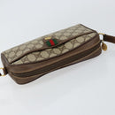 GUCCI GG Supreme Web Sherry Line Bag PVC Beige Gold 116 02 089 Auth 152741-6