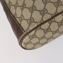 GUCCI GG Supreme Web Sherry Line Bag PVC Beige Gold 164 02 034 Auth 152742-11