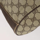 GUCCI GG Supreme Web Sherry Line Bag PVC Beige Gold 164 02 034 Auth 152742-13