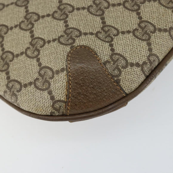 GUCCI GG Supreme Web Sherry Line Bag PVC Beige Gold 904 02 026 Auth 152743