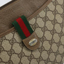 GUCCI GG Supreme Web Sherry Line Bag PVC Beige Gold 904 02 026 Auth 152743-18