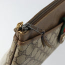 GUCCI GG Supreme Web Sherry Line Bag PVC Beige Gold 904 02 026 Auth 152743-9