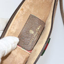 GUCCI GG Supreme Web Sherry Line Bag PVC Beige Gold 904 02 026 Auth 152743-19