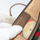 GUCCI GG Supreme Web Sherry Line Bag PVC Beige Gold 904 02 026 Auth 152743-12