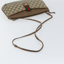 GUCCI GG Supreme Web Sherry Line Bag PVC Beige Gold 904 02 026 Auth 152743-7