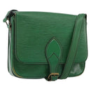 LOUIS VUITTON Epi Cartouchiere MM Shoulder Bag Green M52244 LV Auth 152749-1