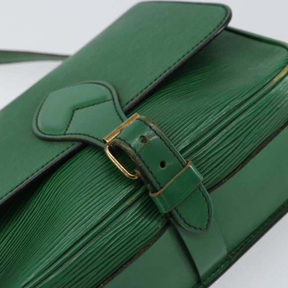 LOUIS VUITTON Epi Cartouchiere MM Shoulder Bag Green M52244 LV Auth 152749