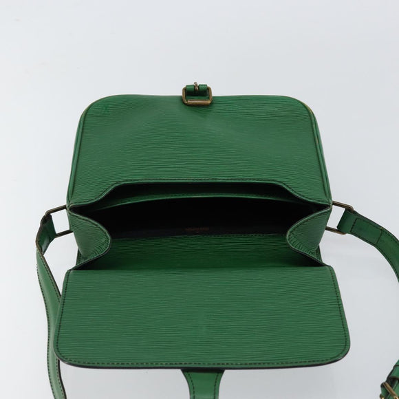 LOUIS VUITTON Epi Cartouchiere MM Shoulder Bag Green M52244 LV Auth 152749
