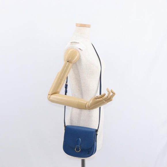 LOUIS VUITTON Epi Saint Cloud PM Shoulder Bag Blue M52195 LV Auth 152751