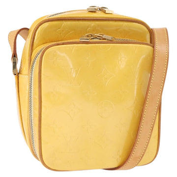 LOUIS VUITTON Monogram Vernis Wooster Bag Lime Yellow M91075 LV Auth 152753
