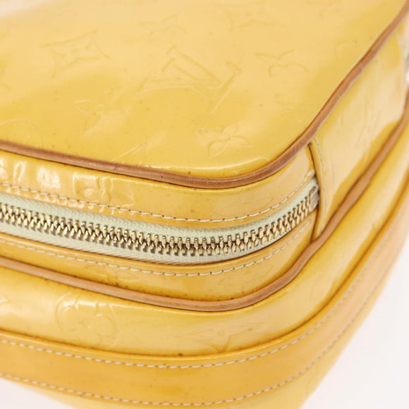 LOUIS VUITTON Monogram Vernis Wooster Bag Lime Yellow M91075 LV Auth 152753