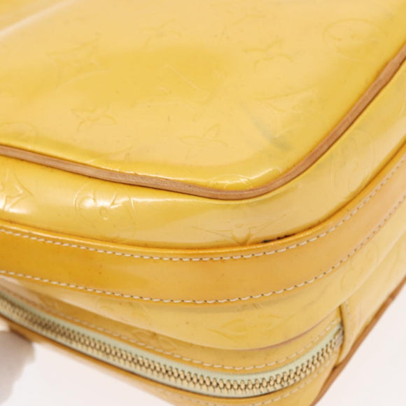 LOUIS VUITTON Monogram Vernis Wooster Bag Lime Yellow M91075 LV Auth 152753