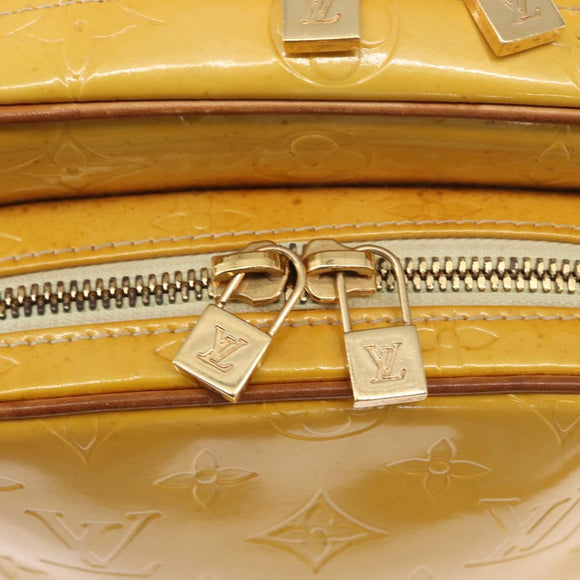 LOUIS VUITTON Monogram Vernis Wooster Bag Lime Yellow M91075 LV Auth 152753