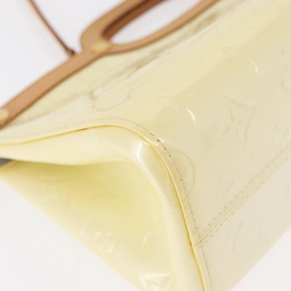 LOUIS VUITTON Monogram Vernis Roxbury Drive Hand Bag Perle M91374 LV Auth 152755