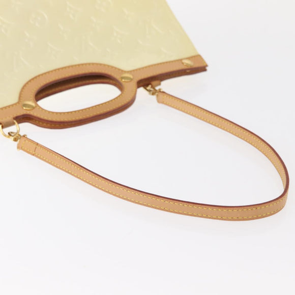 LOUIS VUITTON Monogram Vernis Roxbury Drive Hand Bag Perle M91374 LV Auth 152755