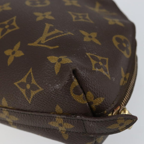 LOUIS VUITTON Monogram Trousse Demi Ronde Cosmetic Pouch M47520 LV Auth 152763