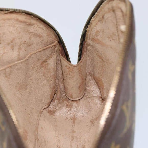 LOUIS VUITTON Monogram Trousse Demi Ronde Cosmetic Pouch M47520 LV Auth 152763