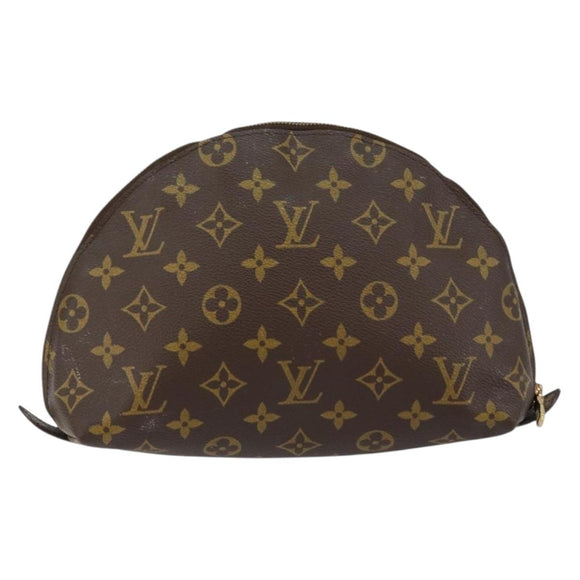 LOUIS VUITTON Monogram Trousse Demi Ronde Cosmetic Pouch M47520 LV Auth 152763