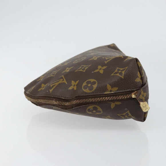 LOUIS VUITTON Monogram Trousse Demi Ronde Cosmetic Pouch M47520 LV Auth 152763