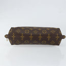 LOUIS VUITTON Monogram Trousse Demi Ronde Cosmetic Pouch M47520 LV Auth 152763-6