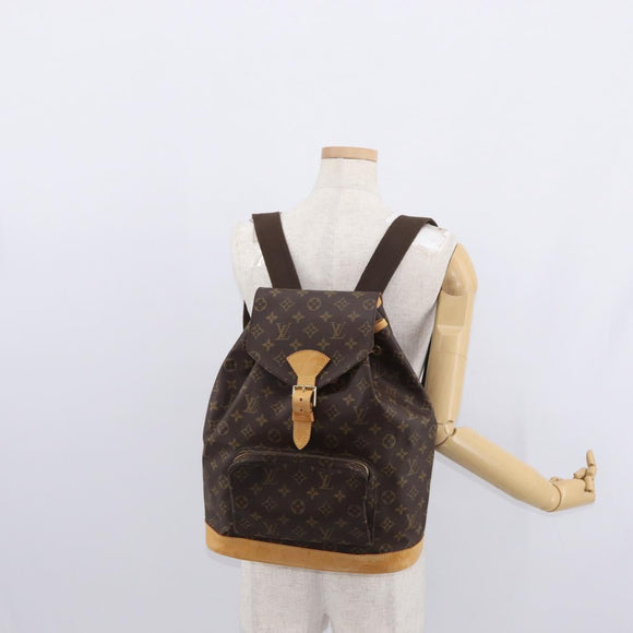 LOUIS VUITTON Monogram Montsouris GM Backpack M51135 LV Auth 152769