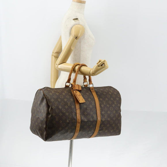 LOUIS VUITTON Monogram Keepall 50 Boston Bag M41426 LV Auth 152782