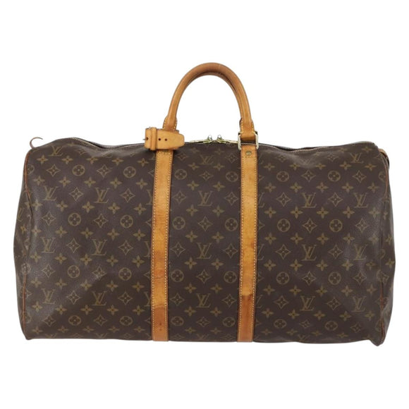 LOUIS VUITTON Monogram Keepall 55 Boston Bag M41424 LV Auth 152783