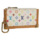LOUIS VUITTON Monogram Multicolor Pochette Cles Purse White M92655 Auth 152788V-1