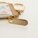 LOUIS VUITTON Monogram Multicolor Pochette Cles Purse White M92655 Auth 152788V-9