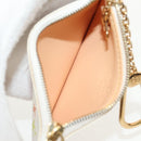 LOUIS VUITTON Monogram Multicolor Pochette Cles Purse White M92655 Auth 152788V-10