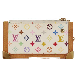 LOUIS VUITTON Monogram Multicolor Pochette Cles Purse White M92655 Auth 152788V - 0