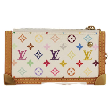 LOUIS VUITTON Monogram Multicolor Pochette Cles Purse White M92655 Auth 152788V - 0