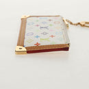 LOUIS VUITTON Monogram Multicolor Pochette Cles Purse White M92655 Auth 152788V-4