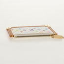 LOUIS VUITTON Monogram Multicolor Pochette Cles Purse White M92655 Auth 152788V-6