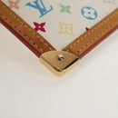 LOUIS VUITTON Monogram Multicolor Pochette Cles Purse White M92655 Auth 152788V-8
