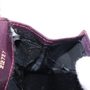 Salvatore Ferragamo Chain Gancini Shoulder Bag Suede Purple Gold Auth 152790-19