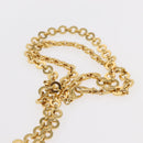 Salvatore Ferragamo Chain Gancini Shoulder Bag Suede Purple Gold Auth 152790-14