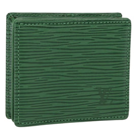 LOUIS VUITTON Epi Porte Monnaie Boite Coin Purse Green M63694 LV Auth 152791V
