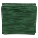 LOUIS VUITTON Epi Porte Monnaie Boite Coin Purse Green M63694 LV Auth 152791V-13