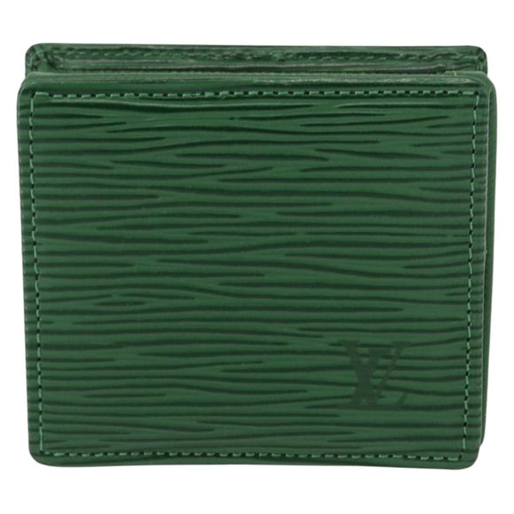 LOUIS VUITTON Epi Porte Monnaie Boite Coin Purse Green M63694 LV Auth 152791V