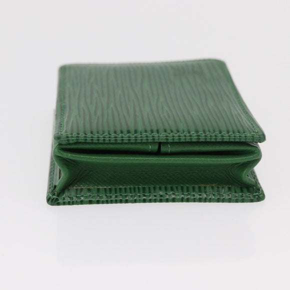 LOUIS VUITTON Epi Porte Monnaie Boite Coin Purse Green M63694 LV Auth 152791V