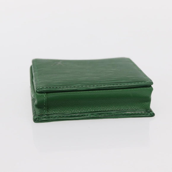 LOUIS VUITTON Epi Porte Monnaie Boite Coin Purse Green M63694 LV Auth 152791V