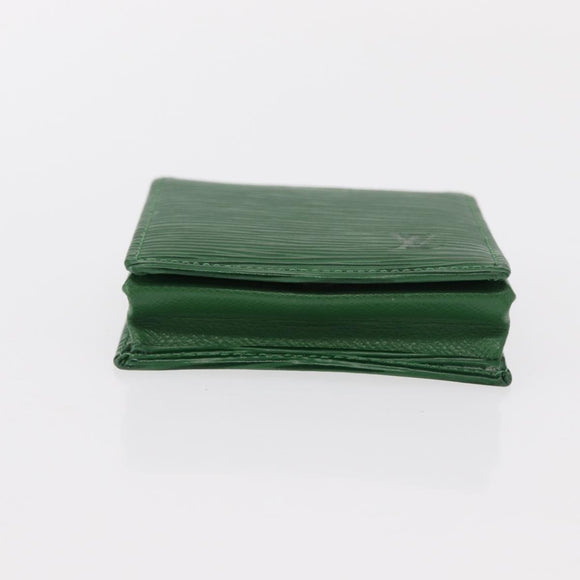 LOUIS VUITTON Epi Porte Monnaie Boite Coin Purse Green M63694 LV Auth 152791V