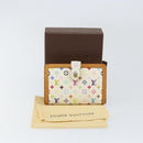 LOUIS VUITTON Multicolor Portefeuille Viennois Wallet White M92987 Auth 152793-12