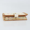 LOUIS VUITTON Multicolor Portefeuille Viennois Wallet White M92987 Auth 152793-5