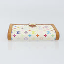 LOUIS VUITTON Multicolor Portefeuille Viennois Wallet White M92987 Auth 152793-6